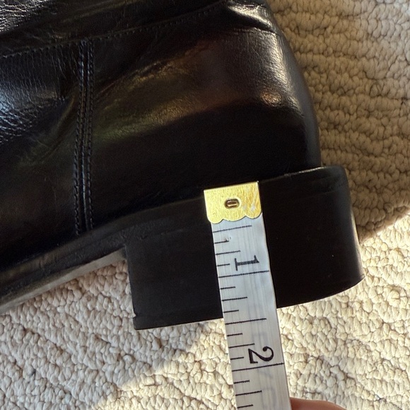 Charles David “Reider” Black Leather Side Zip High Shaft Square Toe Boots - Picture 10 of 15